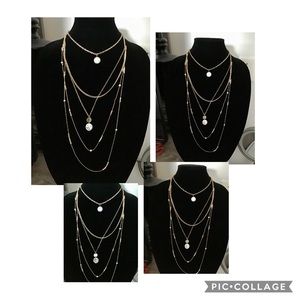 Layered pearl necklace